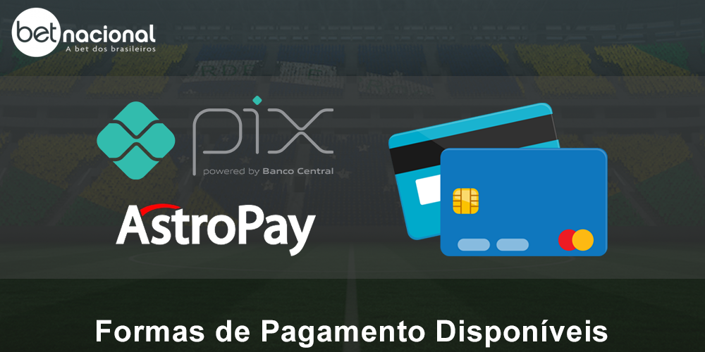 Diferentes formas de pagamento para os jogadores brasileiros da Betnacional